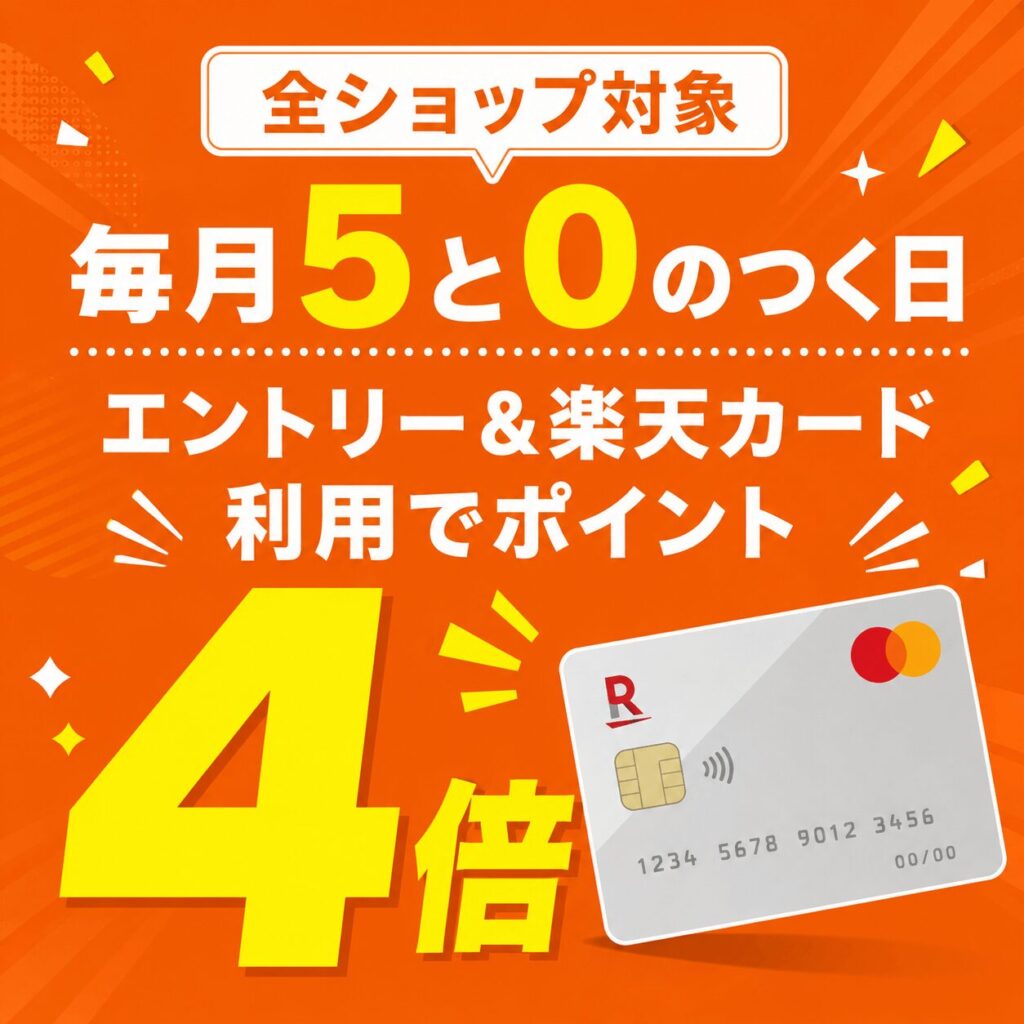 5と0のつく日ポイント4倍