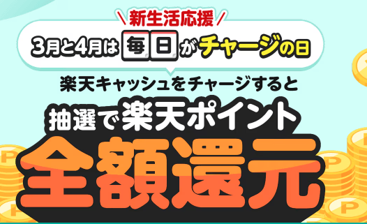 楽天チャージの日4月5月