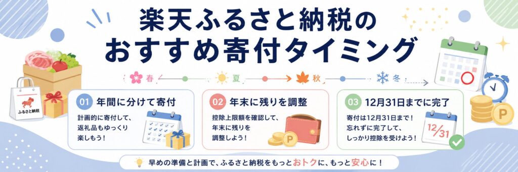 楽天ふるさと納税の寄付タイミング