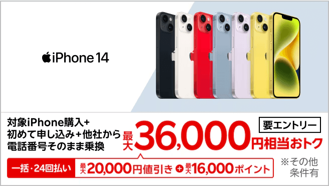 楽天モバイルキャンペーンiPhone