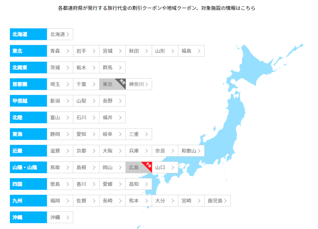 楽天トラベル全国旅行支援クーポン
